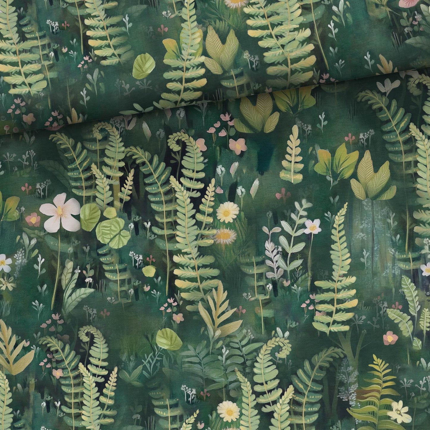 Cotton loopback knit - forest 250 g/m²