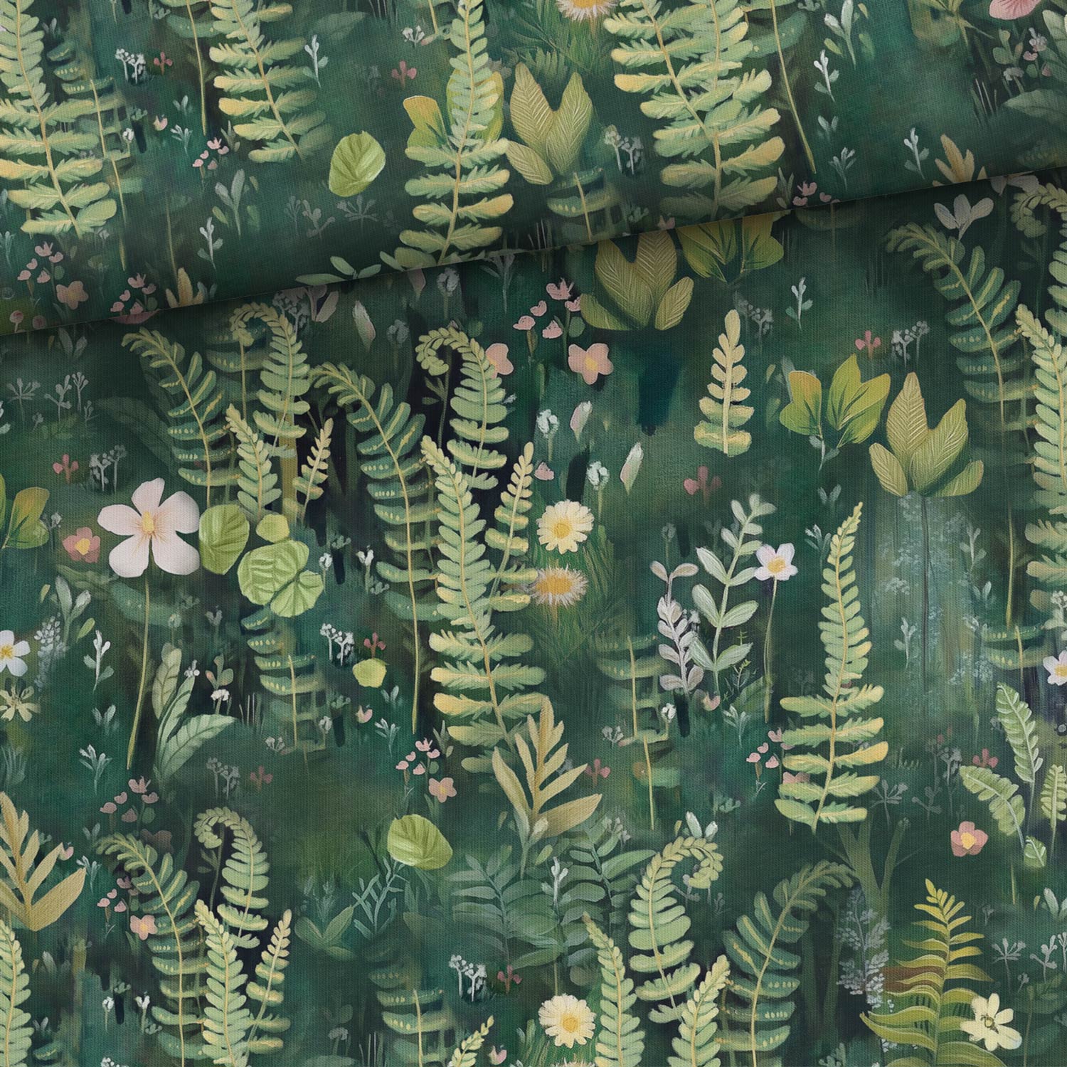Cotton loopback knit - forest 250 g/m²