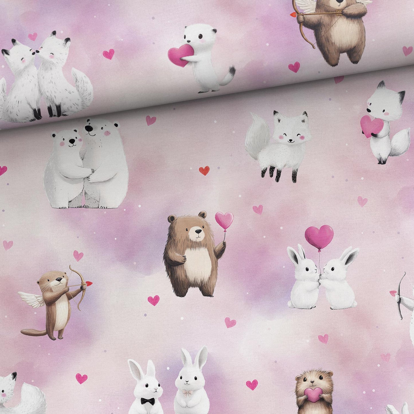 Image avec tissu molletonné en coton – l’amour est dans l’air 250 g/m² – disponible chez Šarlotes audumi
