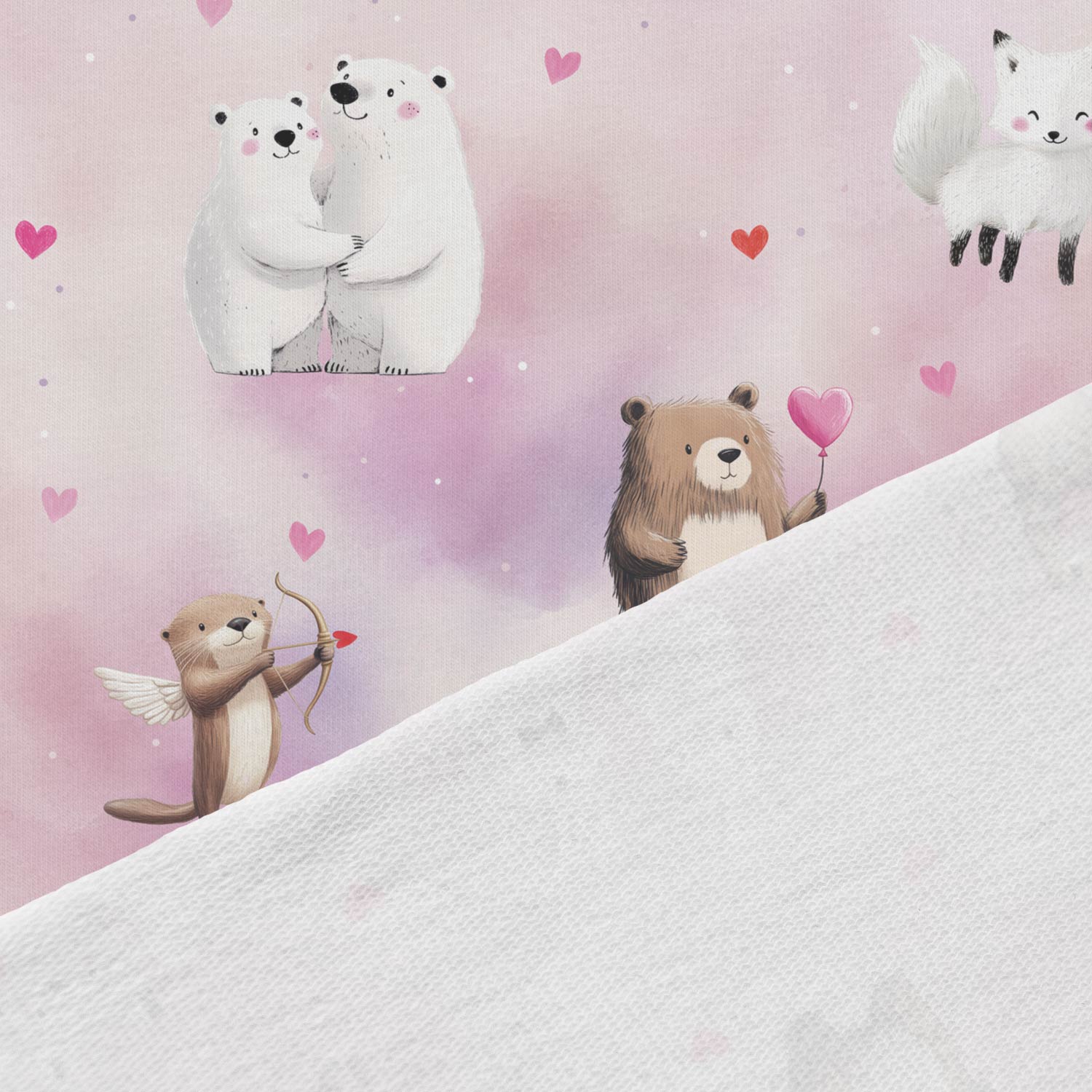 Image en maille bouclette en coton - l’amour est dans l’air 250 g/m² – disponible chez Šarlotes audumi
