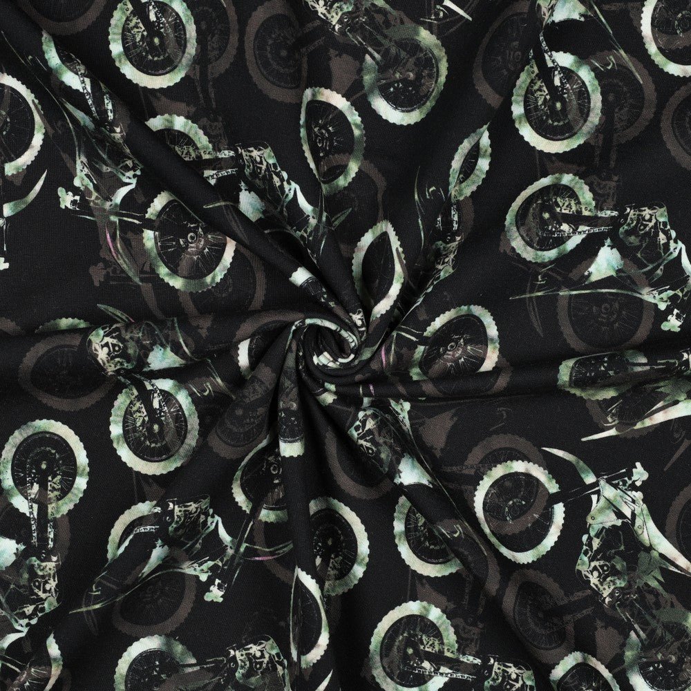 Jersey bouclé en coton - motos 230 g/m²