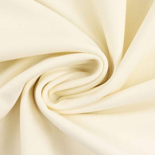 Jersey bouclette en coton - blanc laiteux 240 g/m²