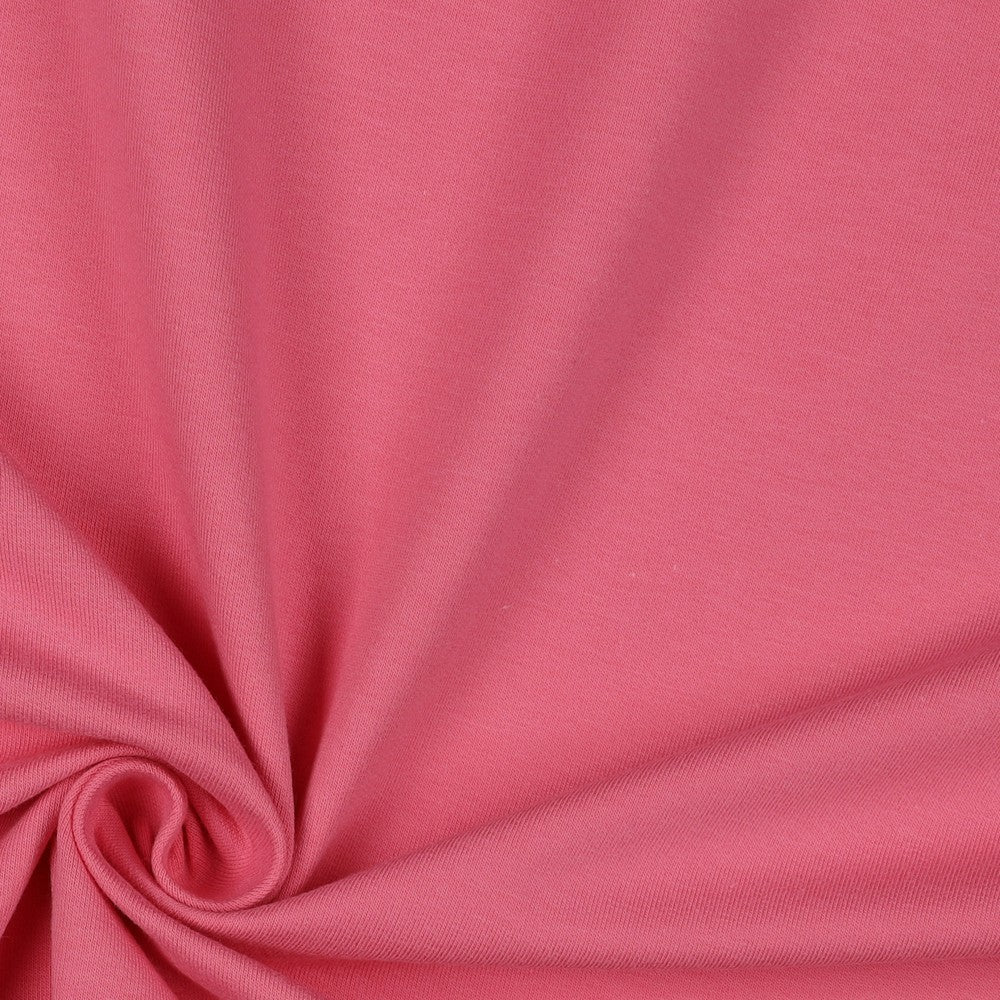 Cotton loopback knit - pink 235 g/m² (GOTS certified)