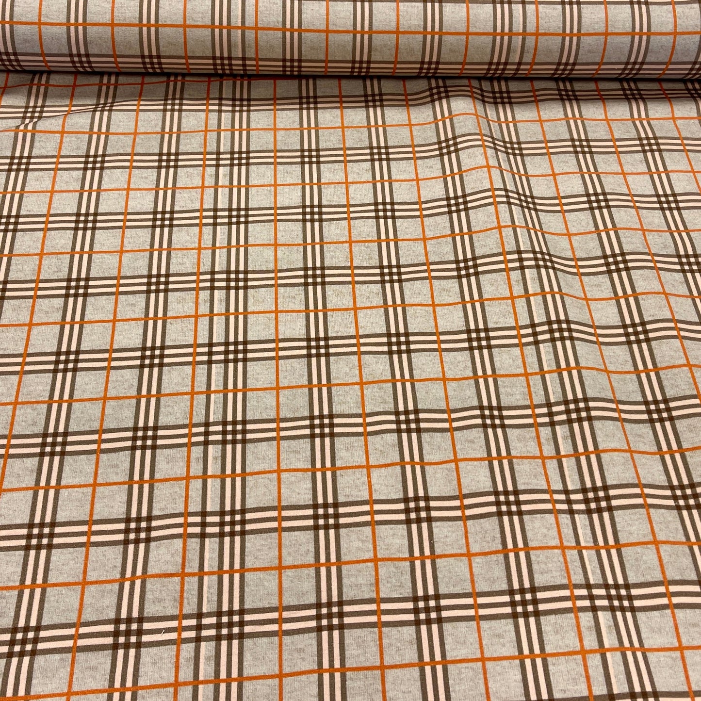 Cotton loopback knit - checkered 250 g/m²