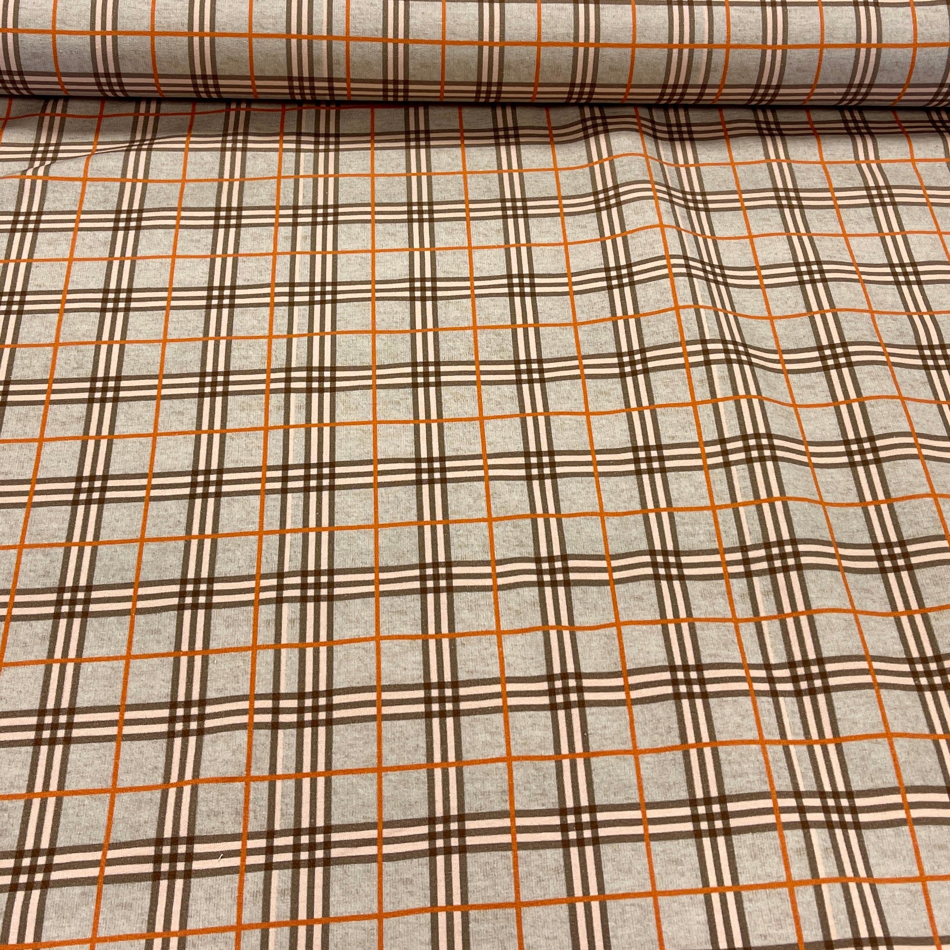 Cotton loopback knit - checkered 250 g/m²