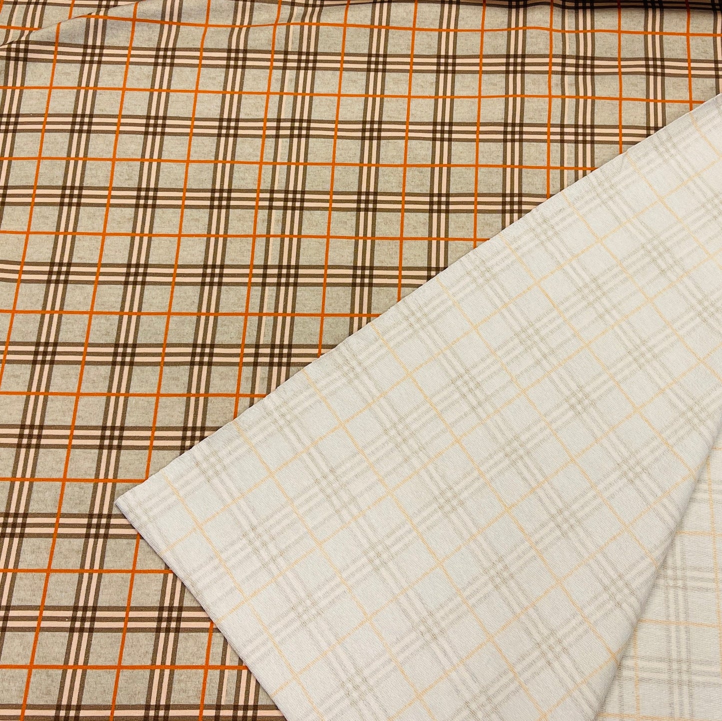 Checkered cotton loop knit - 250 g/m²