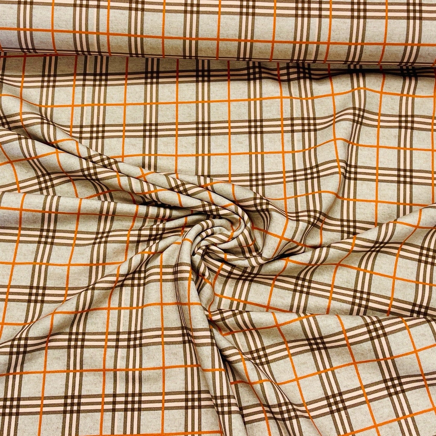 Cotton loopback knit - checked 250 g/m²