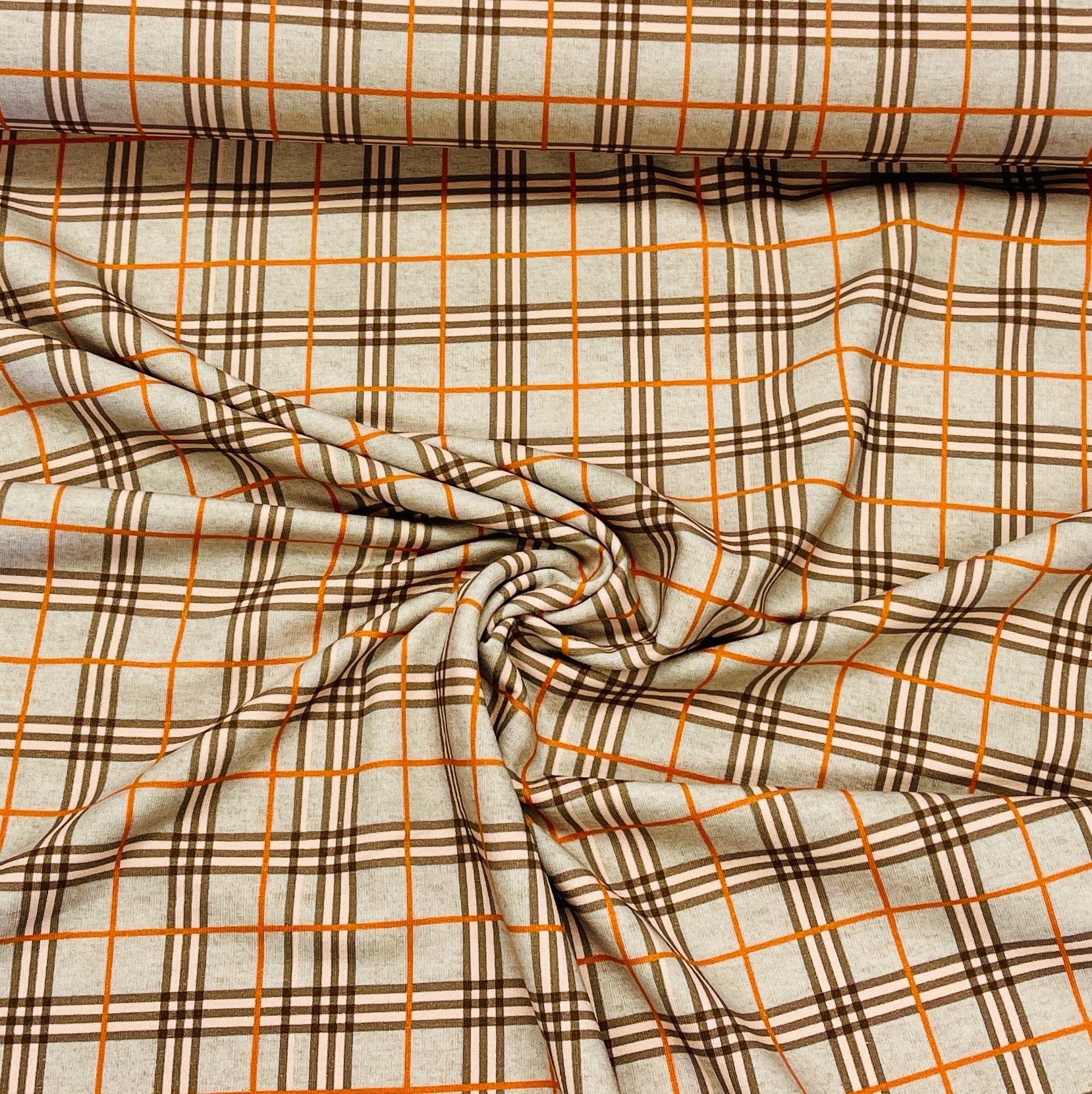 Cotton loopback knit - checked 250 g/m²
