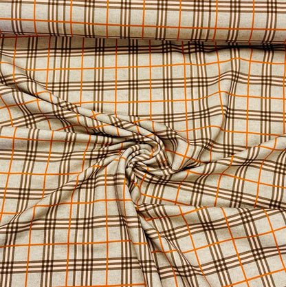 Cotton loopback knit - checked 250 g/m²