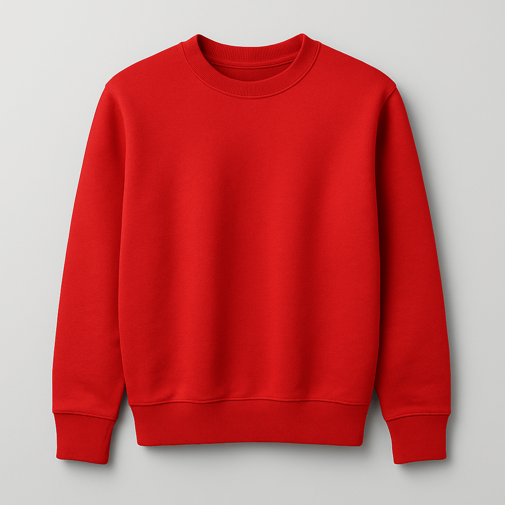 Cotton loopback knit - red 235 g/m² (GOTS certified)