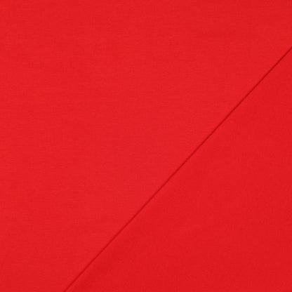 Cotton loopback knit - red 235 g/m² (GOTS certified)