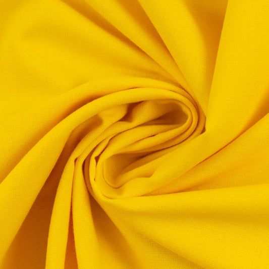 Maille bouclette en coton - jaune soleil 240 g/m²