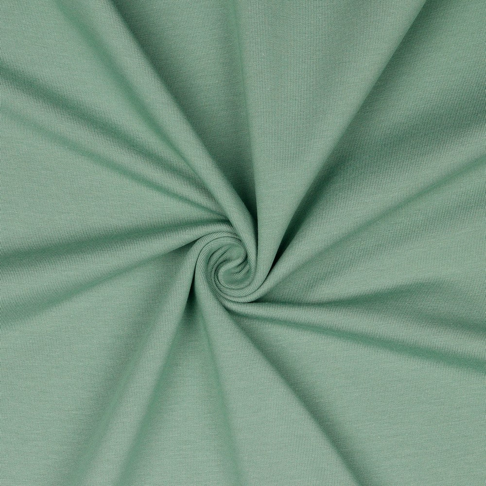 Baumwoll-Schlingentrikot – dunkles Mint 235 g/m² (GOTS-zert.)