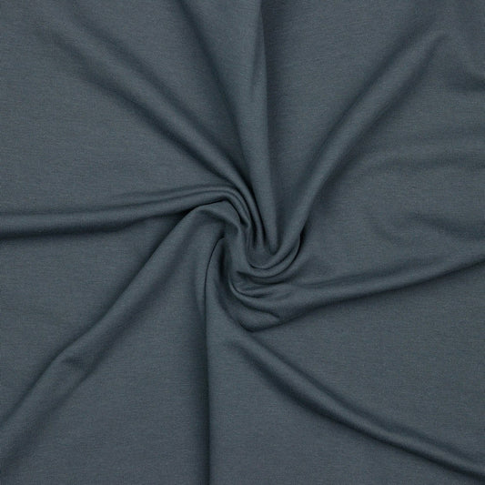 Cotton loop knit - dark gray 235 g/m² (GOTS certified)
