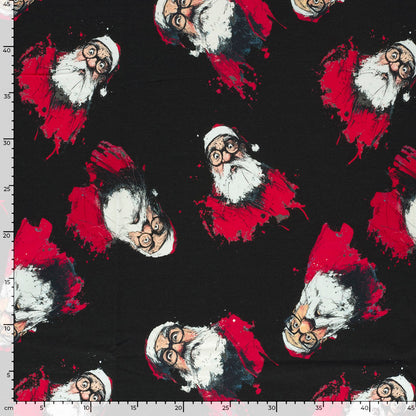 Image of cotton loopback knit Santa Claus 250 g/m² – available online at Šarlotes audumi