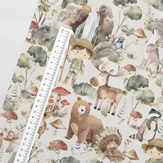 Jersey à boucles en coton - animaux 250 g/m²