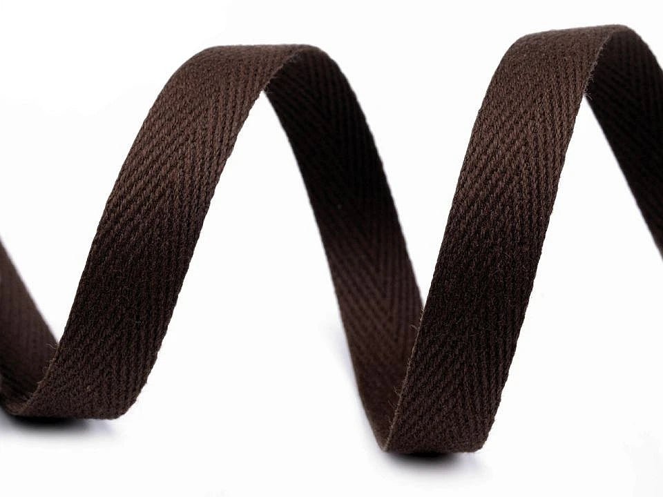Ruban en coton 10 mm - brun chocolat