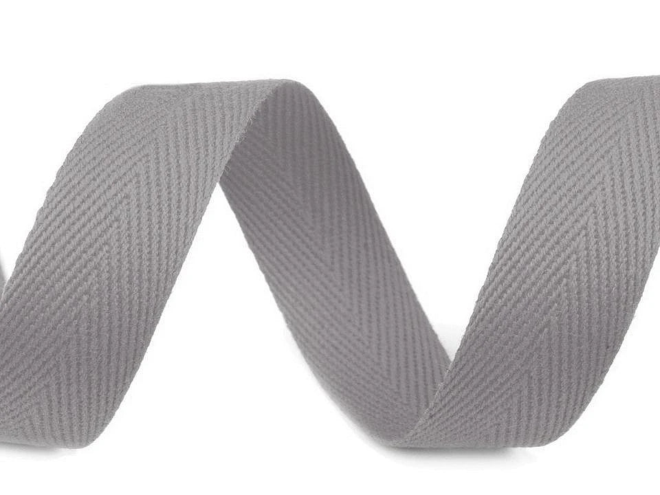 Cotton ribbon | herringbone weave | 20 mm | in various shades