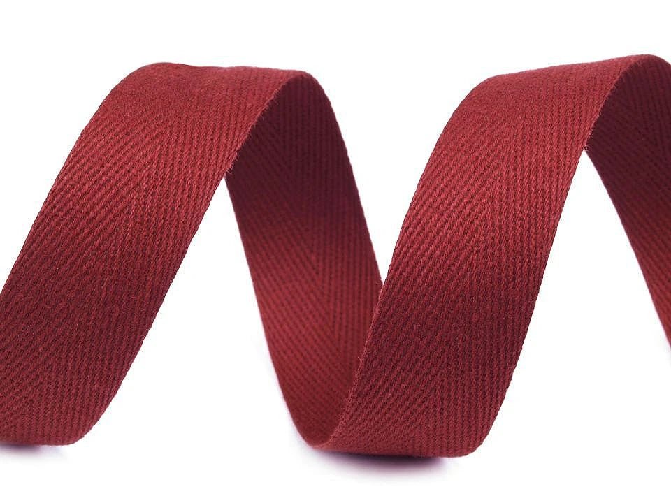 Cotton ribbon | herringbone weave | 20 mm| in various shades