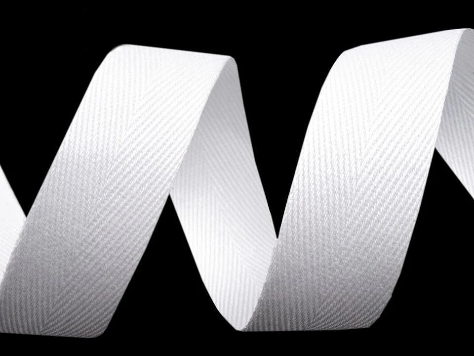 Cotton ribbon |herringbone weave| 20 mm| in various shades