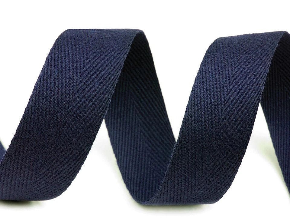 Cotton ribbon | herringbone weave | 20 mm | in various shades