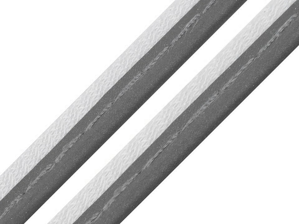 Image de ruban en coton, galon bordure avec cordon 10 mm - réfléchissant – disponible chez Šarlotes audumi