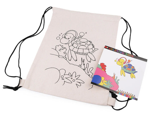 Cotton bag with coloring picture – turtle