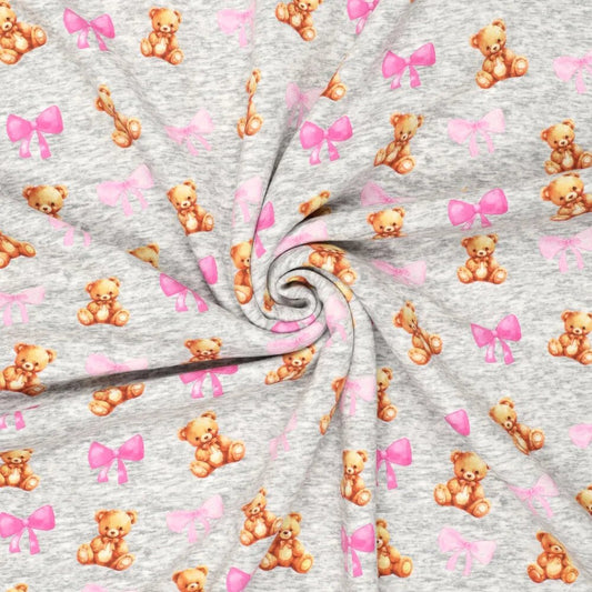Image en jersey ouatiné en coton | bandeaux polaires Alpen avec des oursons – disponibles en ligne chez Šarlotes audumi