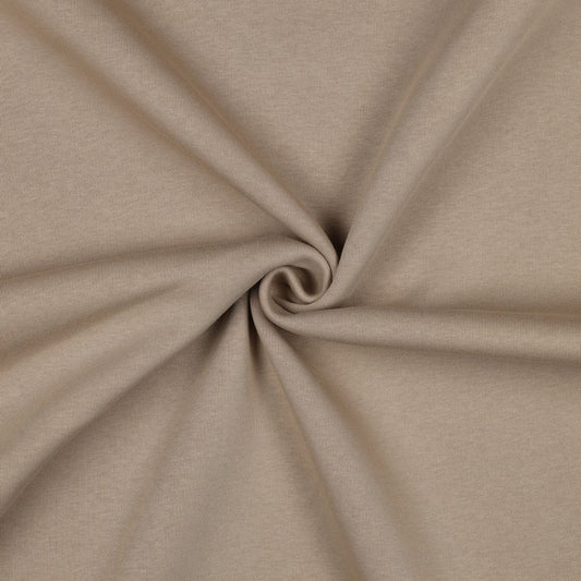 Image of beige cotton insulated knit fabric - 285 g/m² – available at Šarlotes audumi