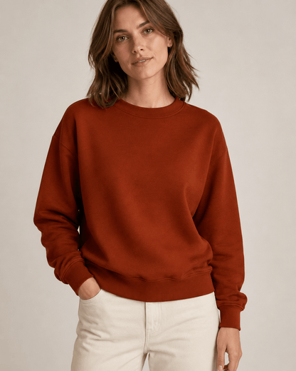 Tricot rembourré en coton terracotta – disponible en ligne chez Šarlotes audumi