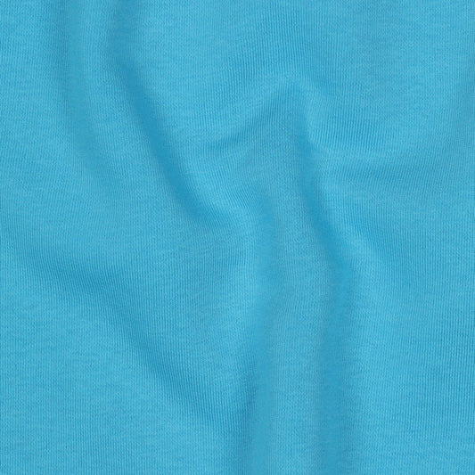Jersey molletonné en coton - turquoise 285 g/m²