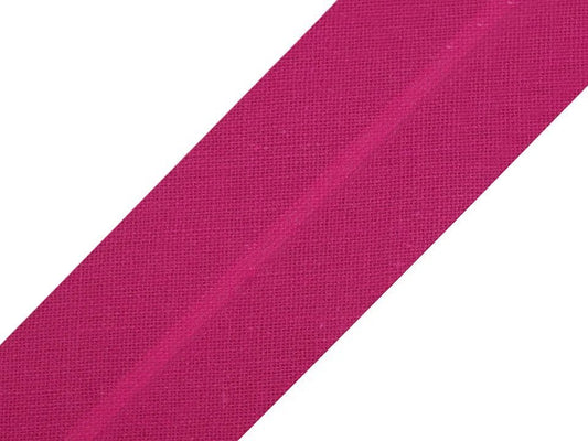 Cotton bias tape 20 mm - fuchsia
