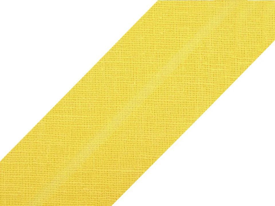 Ruban de biais en coton 20 mm - jaune clair (paquet de 25 m)