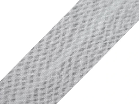 Ruban de biais en coton 20 mm - gris clair