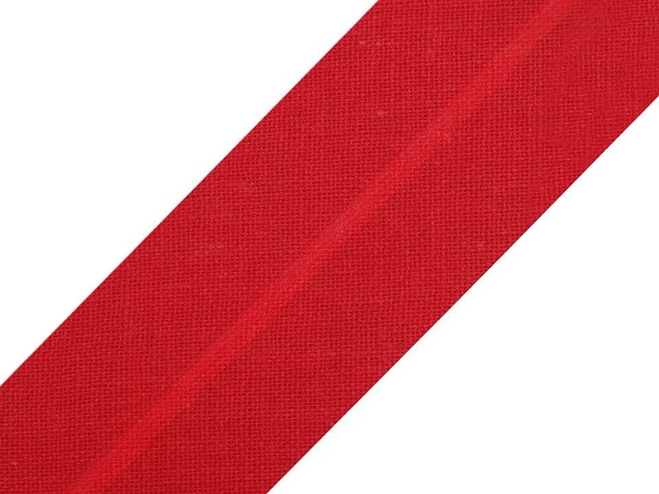 Ruban biais en coton 20 mm - rouge cerise (pack de 25 m)