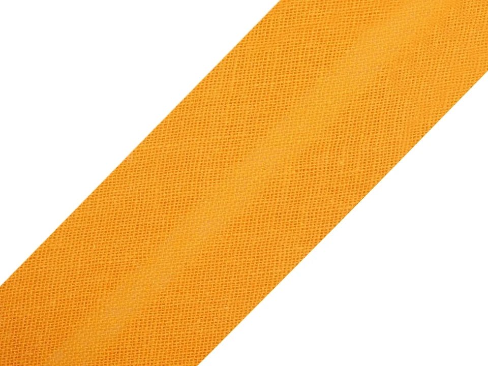 Ruban de biais en coton 20 mm - orange-jaune