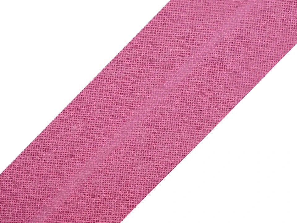 Ruban biais en coton 20 mm - ton baie rose