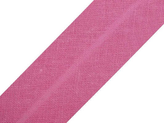 Cotton bias tape 20 mm - pink berry shade