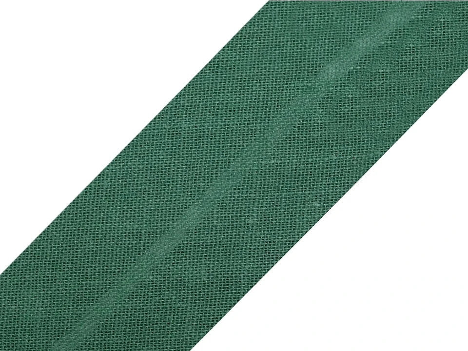 Biais en coton 20 mm - vert foncé