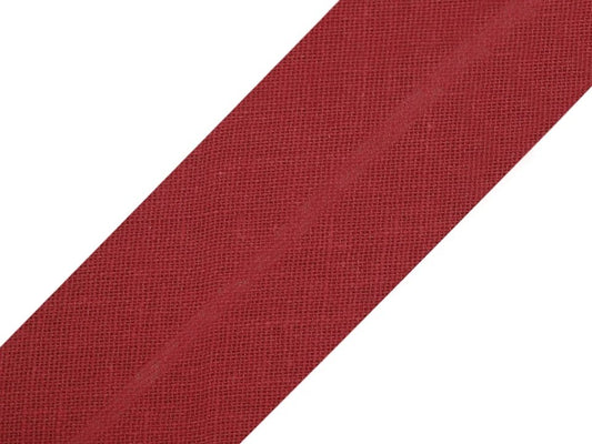 Image of cotton bias tape 30 mm - dark red – available at Šarlotes audumi