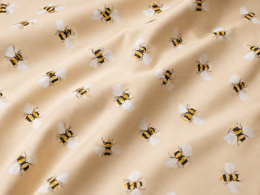 Image de jersey de coton - abeilles 200 g/m² – disponible chez Šarlotes audumi