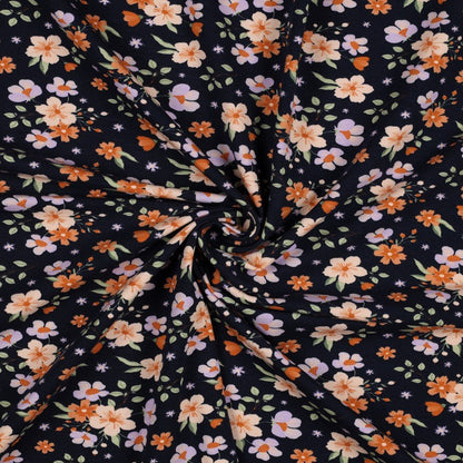 Cotton jersey - small flowers 220 g/m²