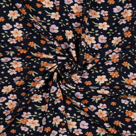 Cotton jersey - small flowers 220 g/m²
