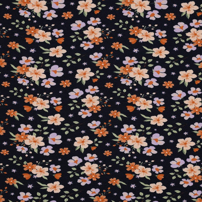 Cotton jersey - small flowers 220 g/m²