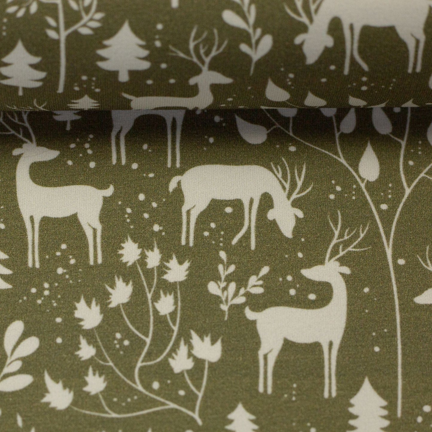 Jersey en coton - motif forêt 230 g/m²