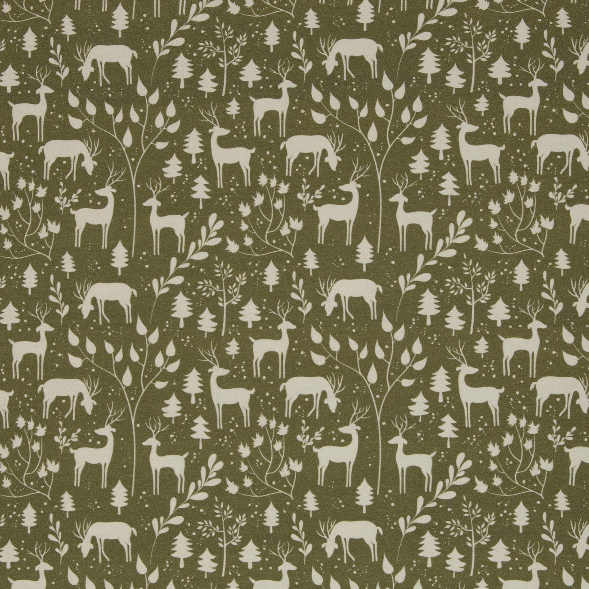 Jersey de coton - motif forêt 230 g/m²