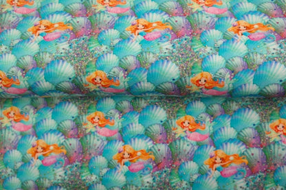 Cotton jersey - mermaids 210 g/m²