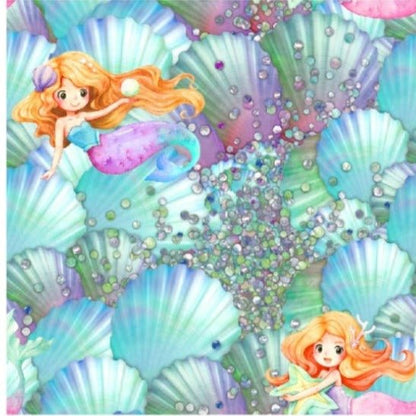 Cotton jersey - mermaids 210 g/m²