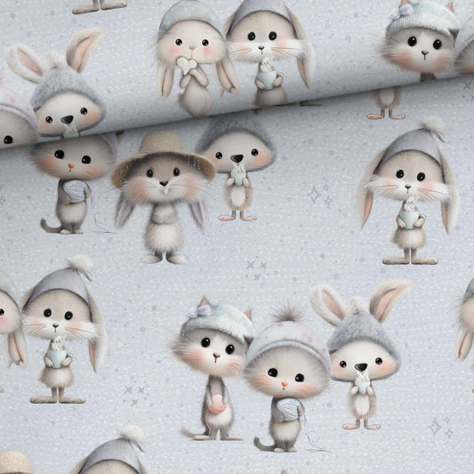 Cotton jersey - mice 200 g/m²