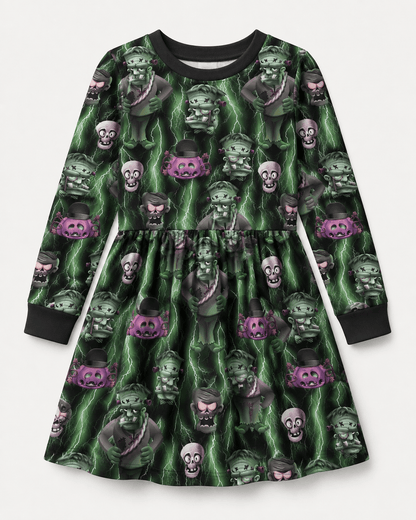 Image avec tissu jersey en coton motif zombies – disponible en ligne chez Šarlotes audumi